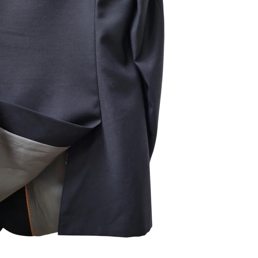 GARIANI Dallas Menswear Custom Side-Vent 2-Button Navy Blazer 44R Super 150 Wool